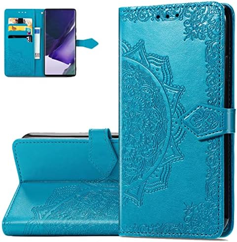 Peňaženkové puzdro Monwutong pre Samsung Galaxy S22 Ultra, vzor mandaly PU kožené flipové puzdro s magnetickou