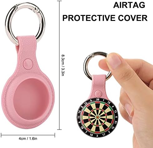 Dart Board Numbers športové ochranné puzdro kompatibilné pre držiak AirTag Anti-Lost Locator s krúžkom na kľúče