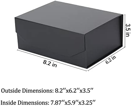Darčeková krabička 8, 2x6, 2x3, 5 palca skladací magnetický uzáver Malá darčeková krabička s viečkami návrh družičky
