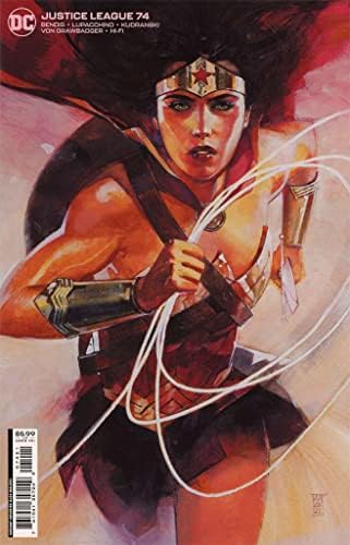 Justice League 74A VF / NM; dc comic book / Wonder Woman cardstock