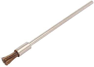 X-DREE 3 mm Rovný okrúhly vrták 100 mm Dĺžka leštiaca kefa leštiaci nástroj hnedá (Cepillo de pulido de 3 mm
