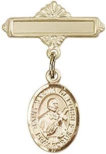 Detský odznak DiamondJewelryNY so šarmom St. Martin de Porres a lešteným odznakom