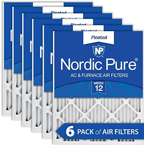 Nordic Pure 14x24x1 Merv 12 Skladaný AC pec vzduchové filtre 6 Pack