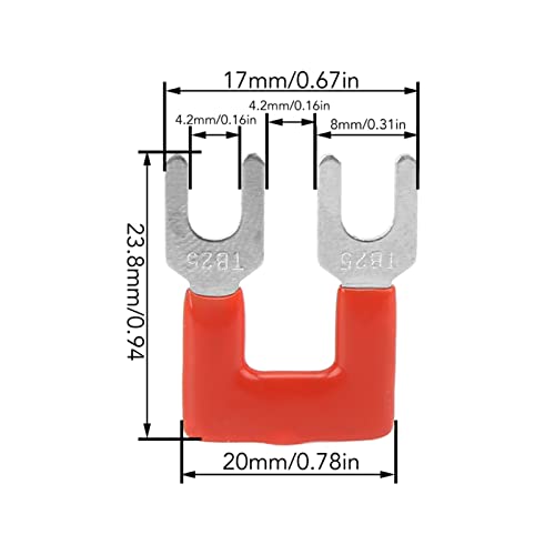 Jumper Block Terminal Strips, bariérový vidlicový pás medený Materiál červený PVC plášť Vynikajúca vodivosť 10