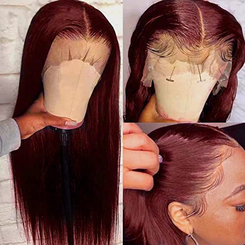 Rovné čipkované predné parochne ľudské vlasy pre čierne ženy červenohnedé bezlepkové čipkované predné parochne