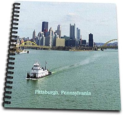 3drose db_55312_2 Pamäťová kniha Pittsburgh Skyline, 12 x 12