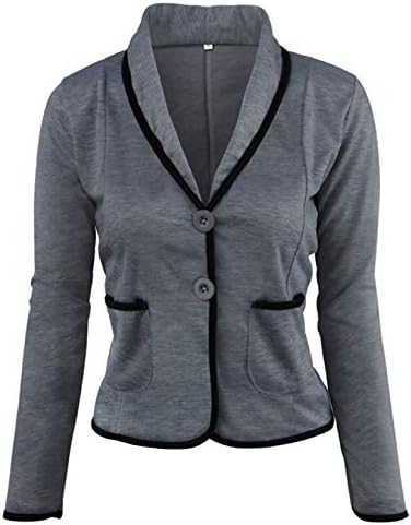 Andongnywell Dámska ležérna bunda ležérne pracovné sako kancelársky kabát Slim Fit sako pre obchodné Dámske oblečenie
