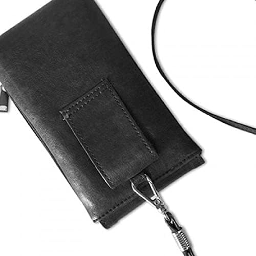 Vyrobené v krajine Honduras láska telefón peňaženka peňaženka Závesné mobilné puzdro čierne vrecko
