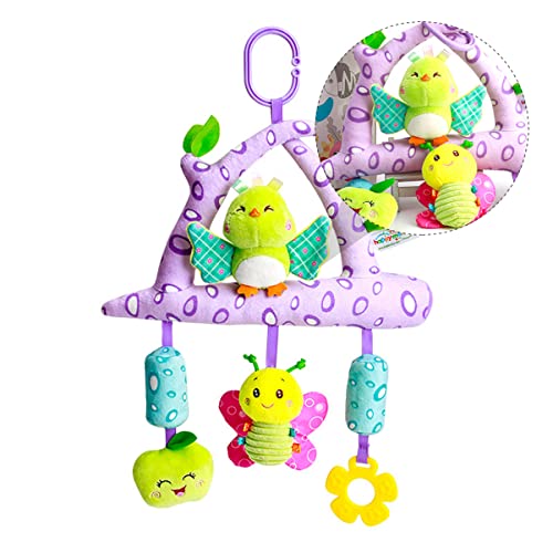 Toyvian detské hračky 3ks Cartoon senzorické Závesné novorodenecké zvonkohry mobilné hračky do postieľky ster