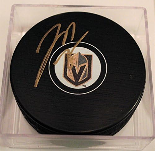 Jon Merril podpísal 2018 Vegas Golden Knights Autograph Puck w / CoA Vegas Strong 1-podpísané puky NHL