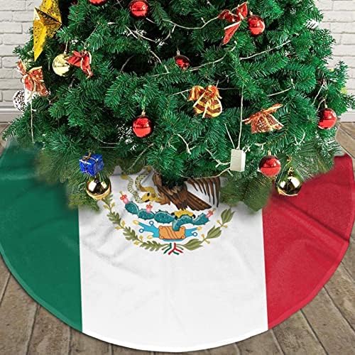 Sukňa na vianočný stromček, 30-48 palcová vlajka Mexického stromčeka na vianočné ozdoby ozdoby na sviatočné Večierky