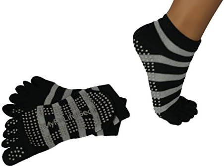 6-Pack jogových ponožiek protišmykový šmyk s úchopmi pre Pilates, Barre, Bikram pre ženy