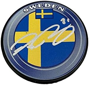 PETER FORSBERG podpísal tím Švédska puk-podpísané puky NHL