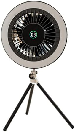 Prenosný Nabíjateľný podlahový ventilátor HSJWOSA s LED lampou pre závesný Ventilátor kempingového vzduchu v