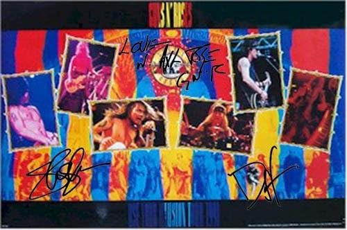 Guns N Roses Podpísané Podpísané Podpísané Faksimile Podpísané Ilúzia Plagát-Hudobné Plagáty
