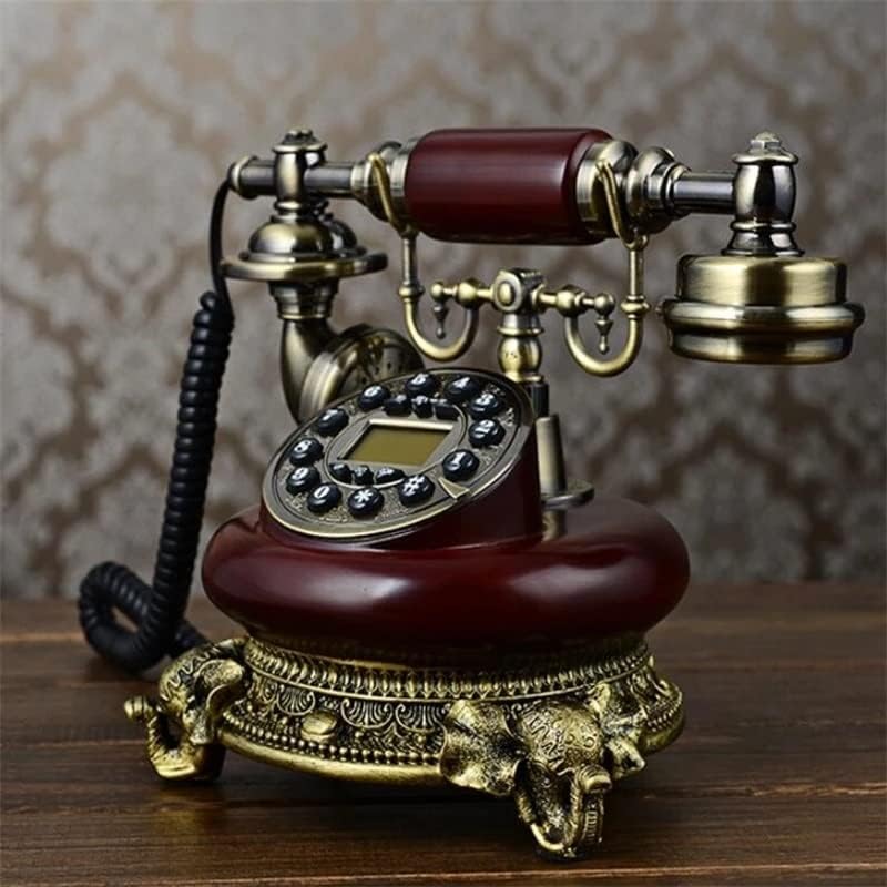 Mxiaoxia starožitný pevný telefón Domáce ID volajúceho pevná linka telefón živice a imitácia kovu hands-Free