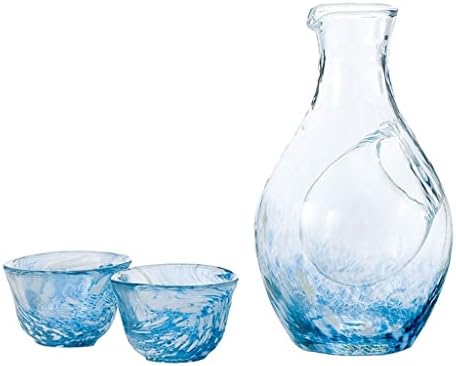 Získať saké Set japonský štýl sklo saké pohár ľad Víno džbán chladič darčeková krabička víno sklo Set