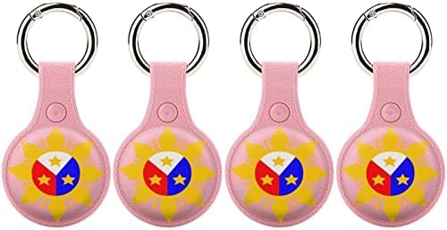 Philippine Flag Star ochranné puzdro kompatibilné pre Airtag Anti-Lost držiak lokátora s krúžkom na kľúče pre peňaženku batožinový golier mačka pes Domáce zvieratá