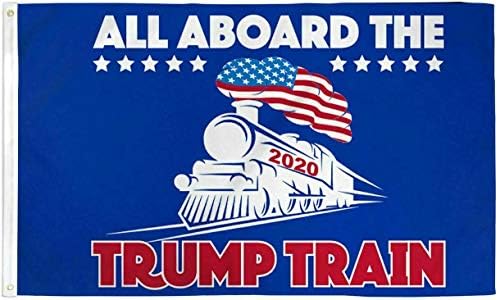 Americký veľkoobchodný Supermarket 3x5 Ft 2020 Donald Trump všetci na palube vlajky prezidenta Trump Train