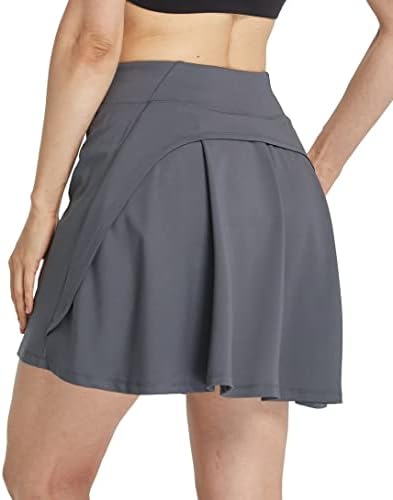 Cityoung Dámska skladaná tenisová sukňa s vysokým pásom Active Skorts sukňa s vreckom na beh golfového tréningu