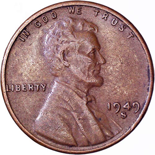 1949 s Lincoln pšenica Cent 1C veľmi jemné